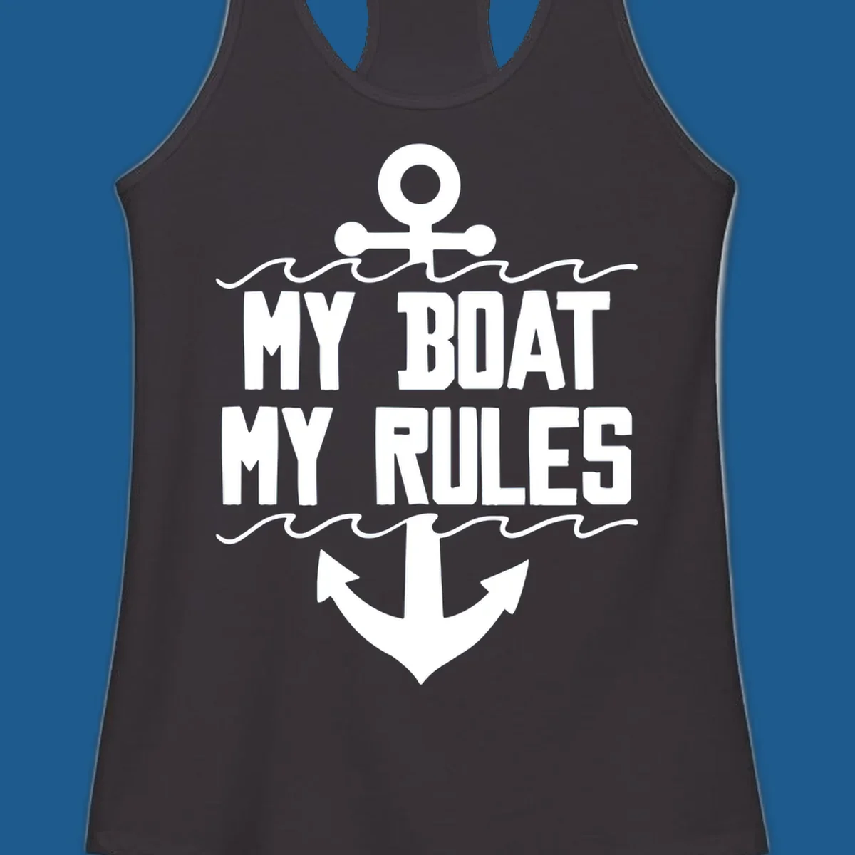 My Boat My Rules anchor and waves design.