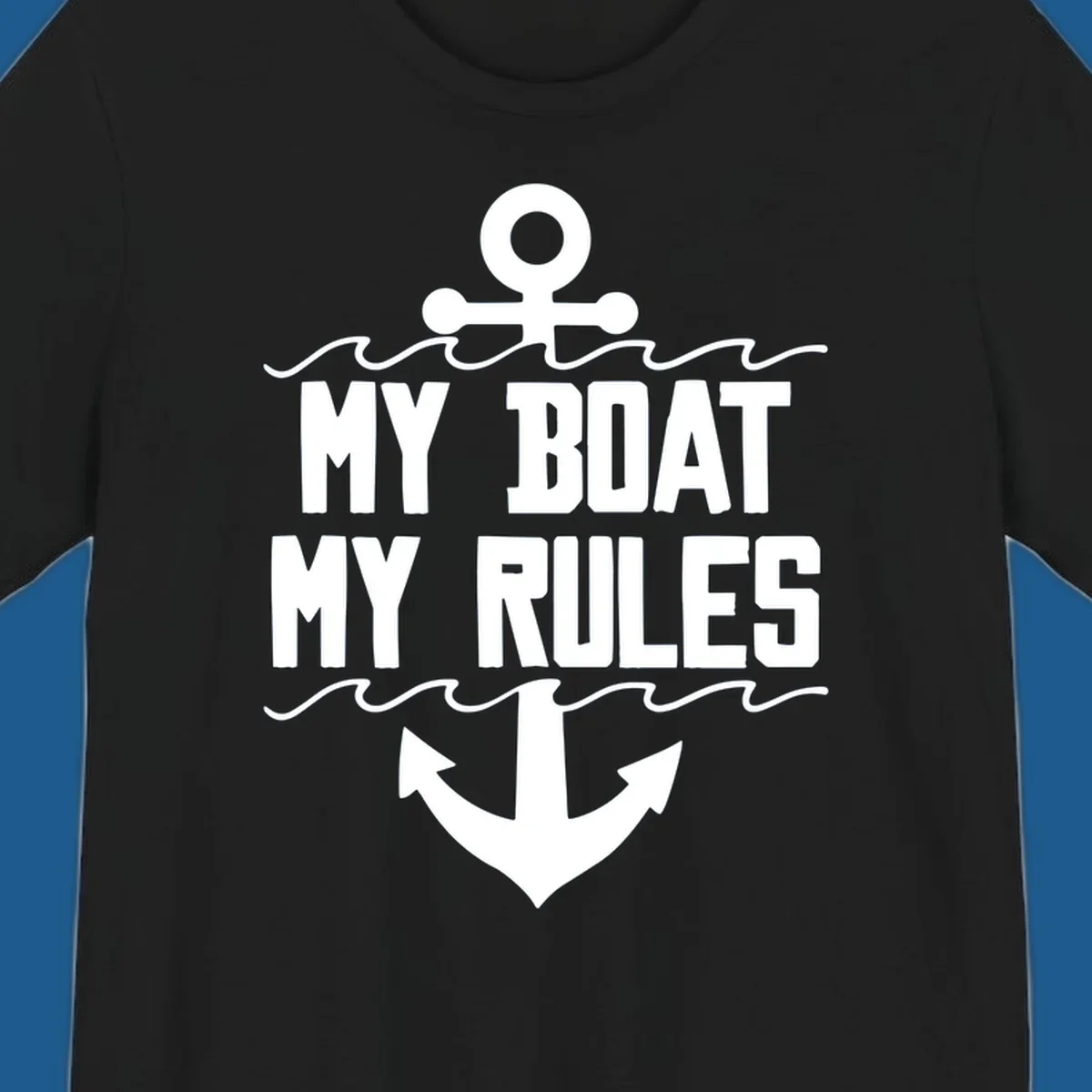 My Boat My Rules anchor and waves design.