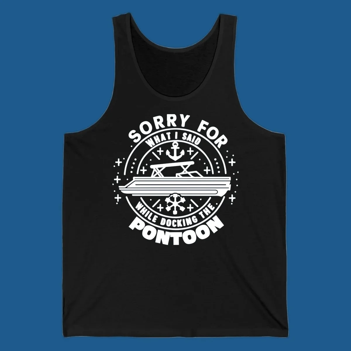 Illustration for 'Sorry For What I Said While Docking The Pontoon' shirt.
