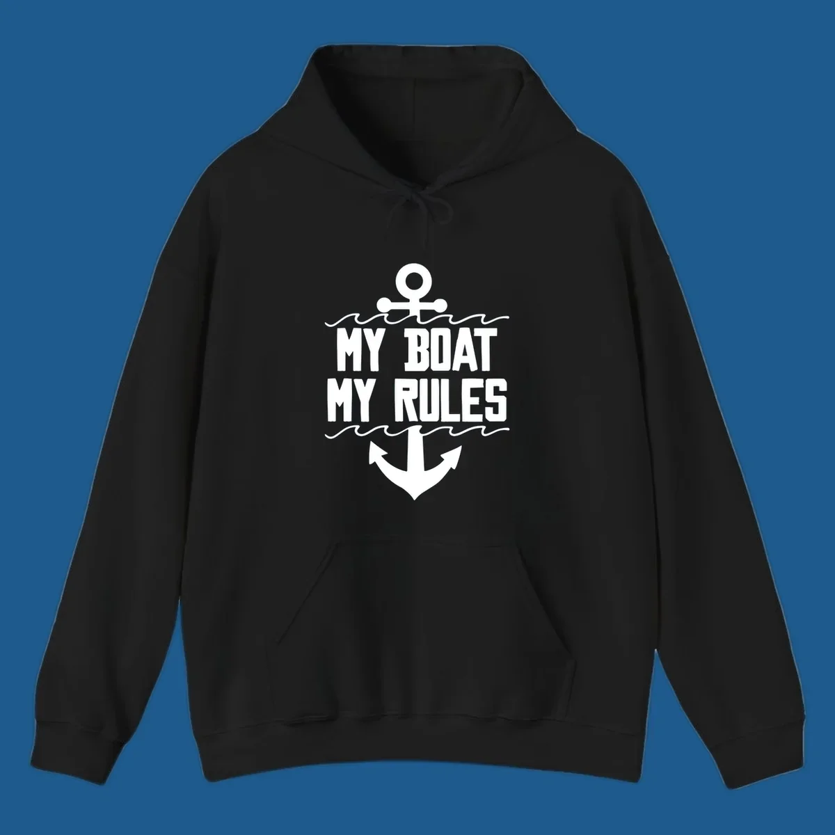 My Boat My Rules anchor and waves design.