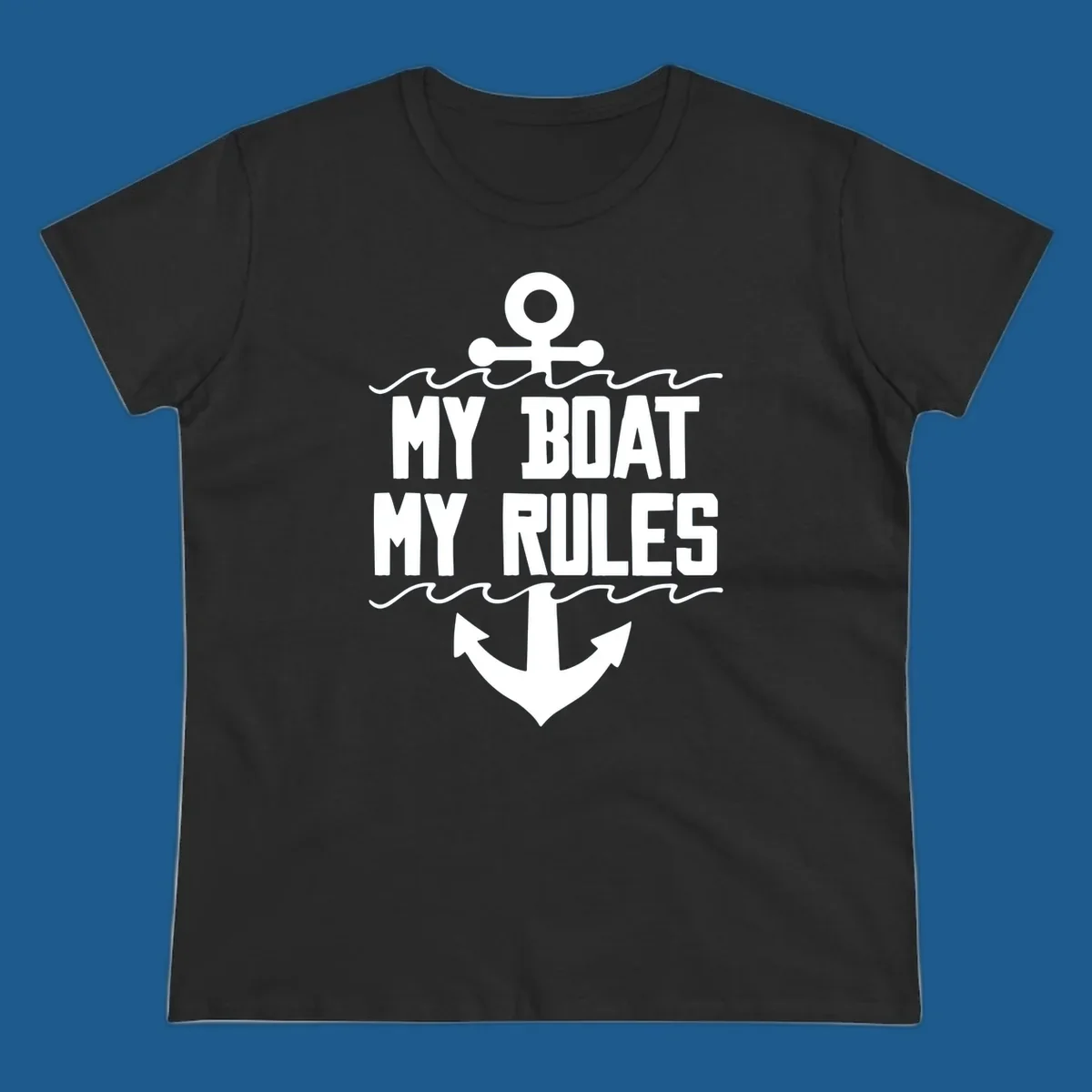 My Boat My Rules anchor and waves design.