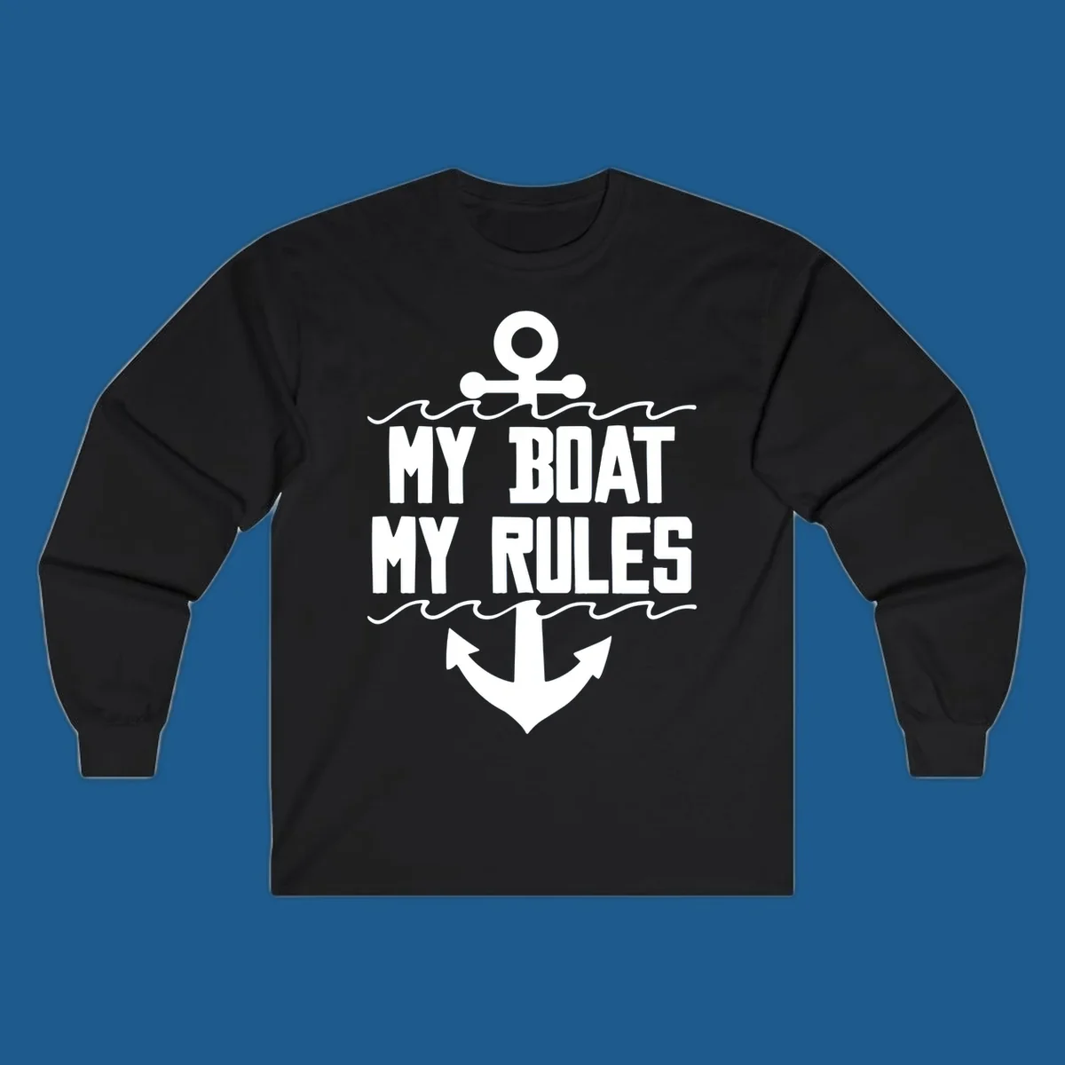 My Boat My Rules anchor and waves design.
