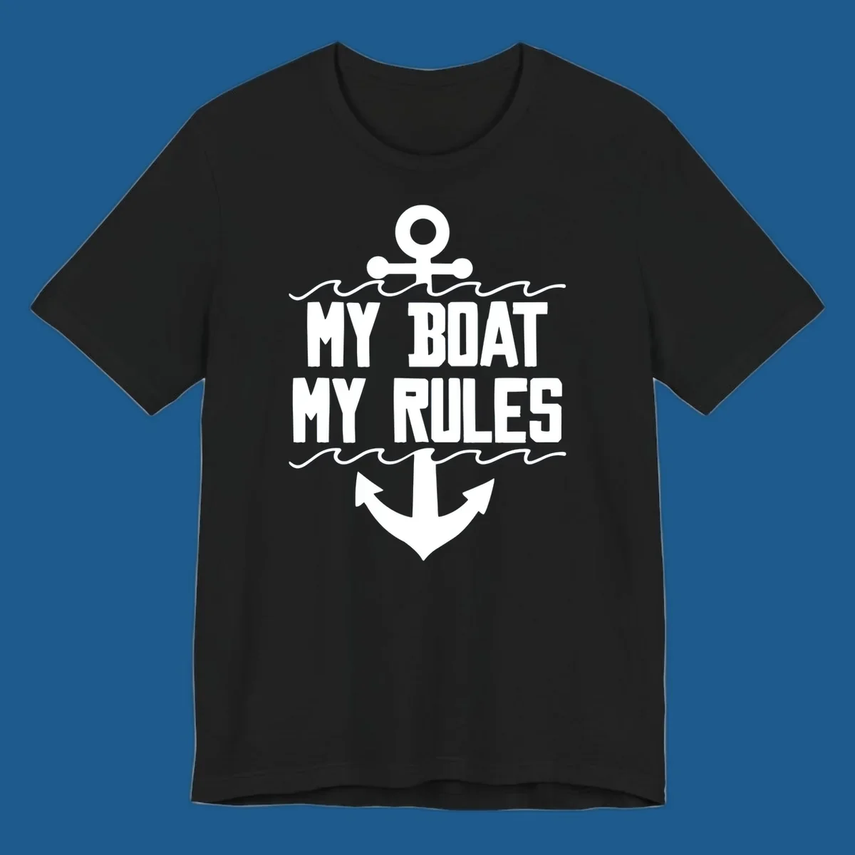 My Boat My Rules anchor and waves design.