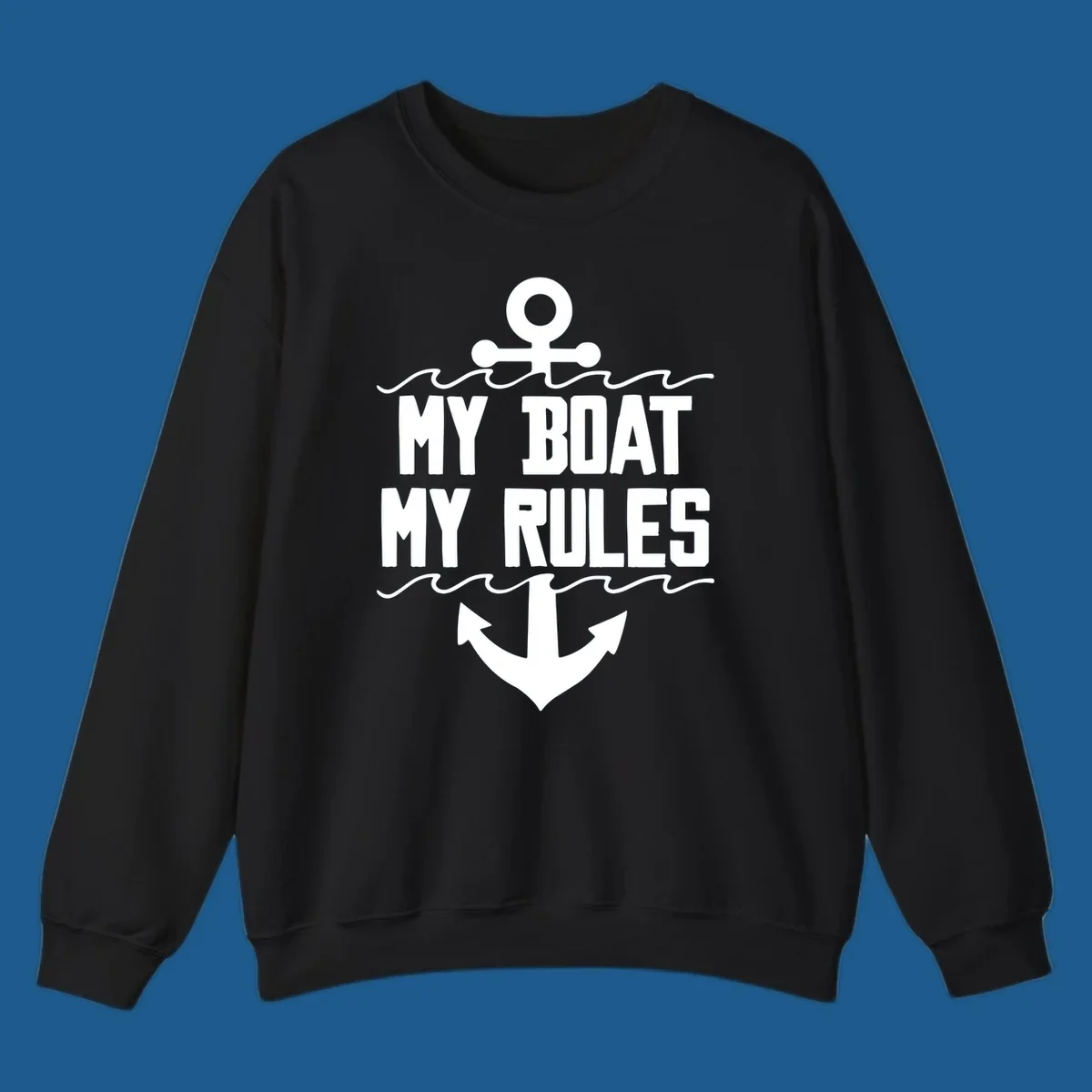 My Boat My Rules anchor and waves design.