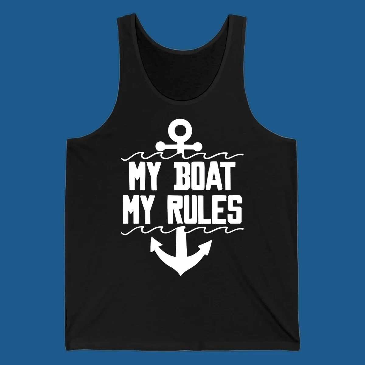 My Boat My Rules anchor and waves design.