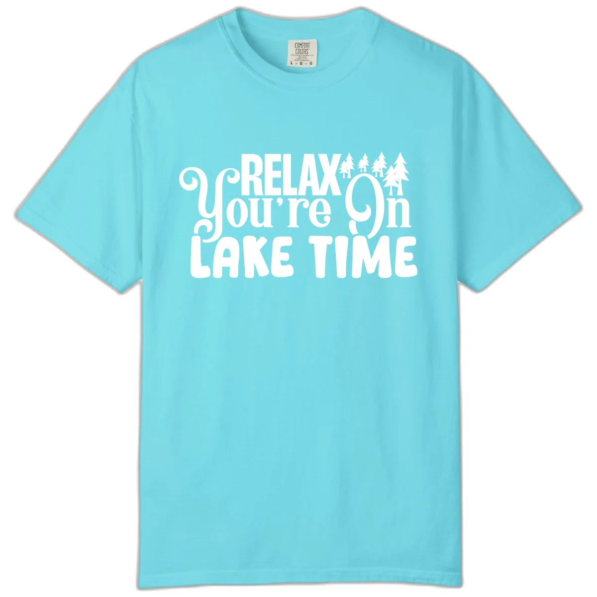 Relax You're On Lake Time Comfort Color in Lagoon Blue