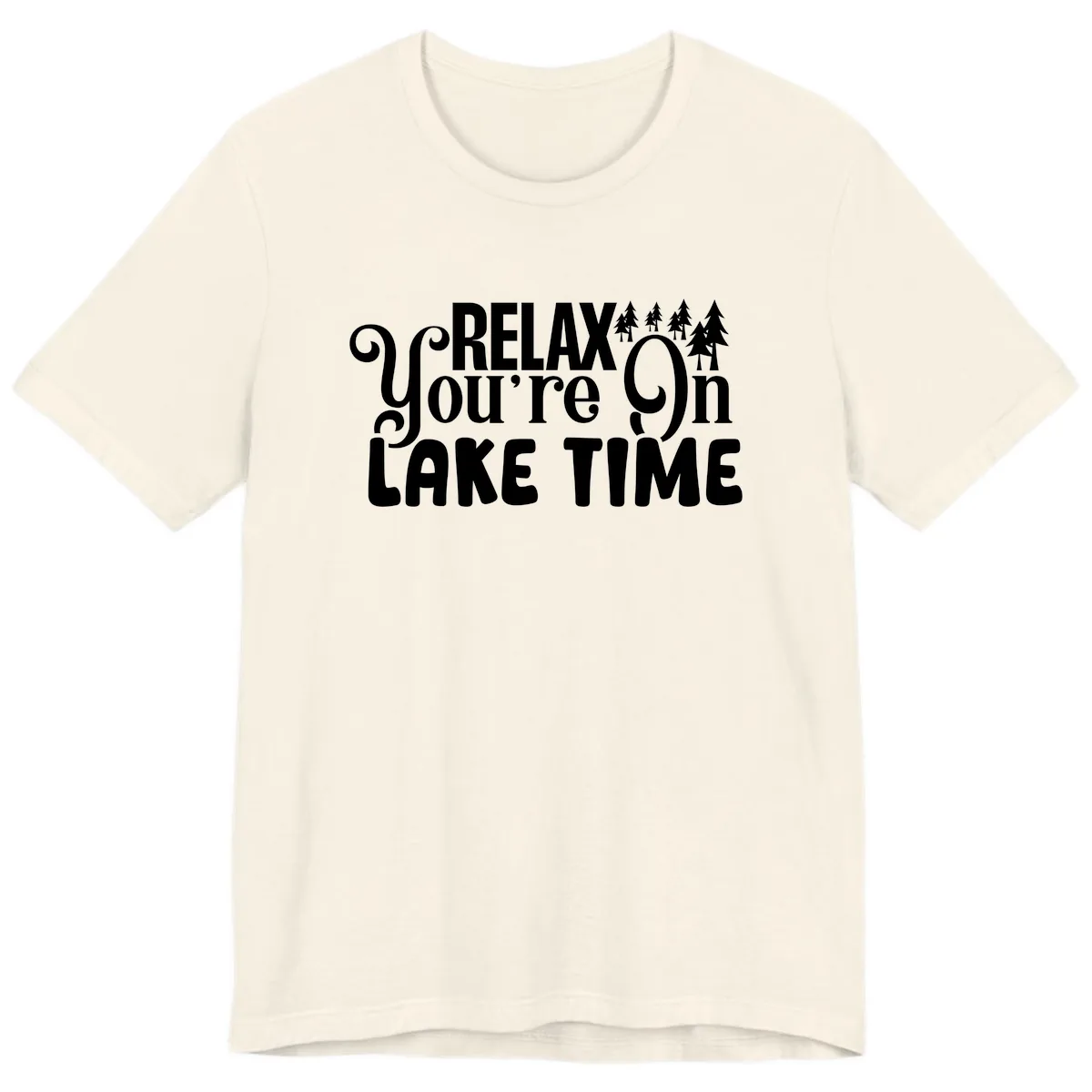 Relax You're On Lake Time Premium T-Shirt in Natural