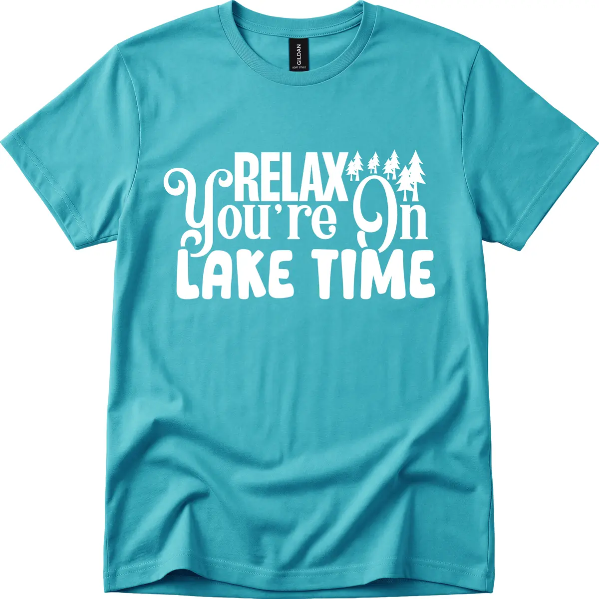 Relax You're On Lake Time T-Shirt in Tropical Blue