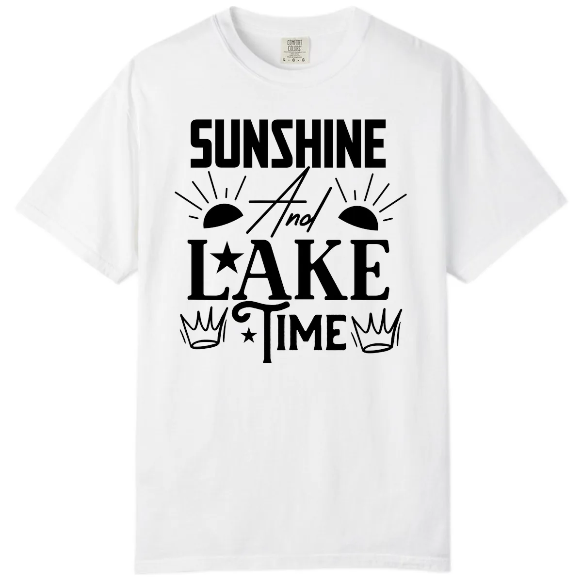 Sunshine And Lake Time Comfort Color in White