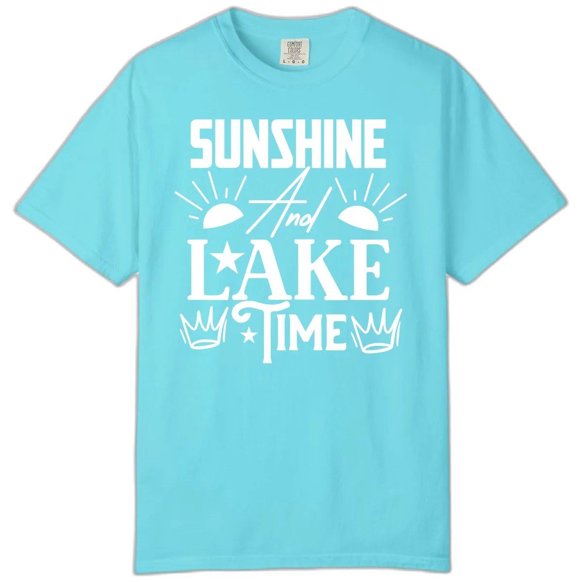 Sunshine And Lake Time Comfort Color in Lagoon Blue