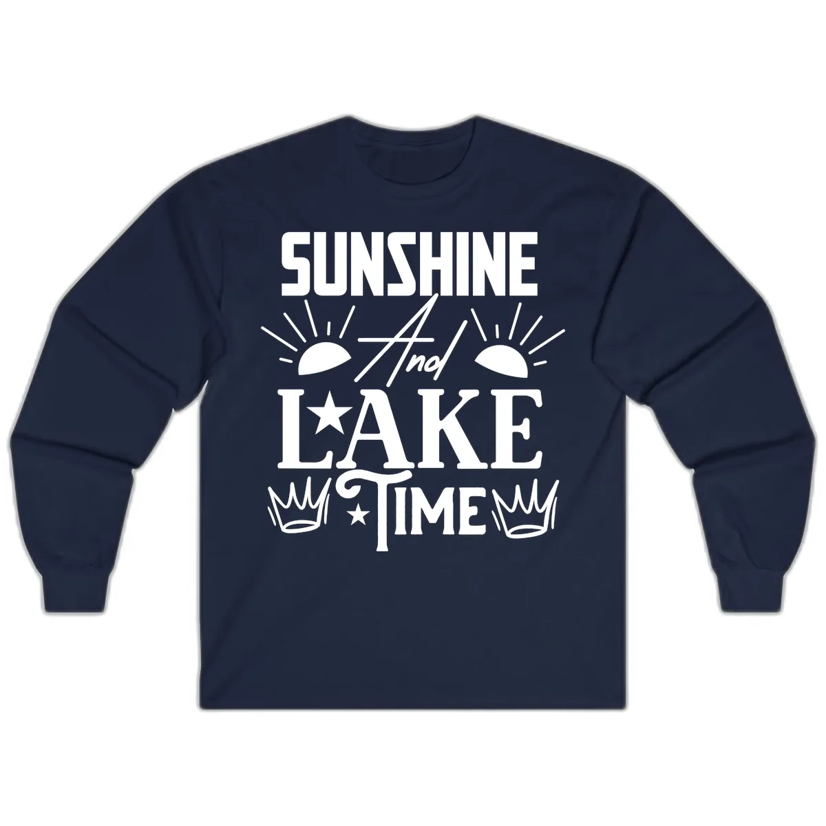 Sunshine And Lake Time Long Sleeve in Navy
