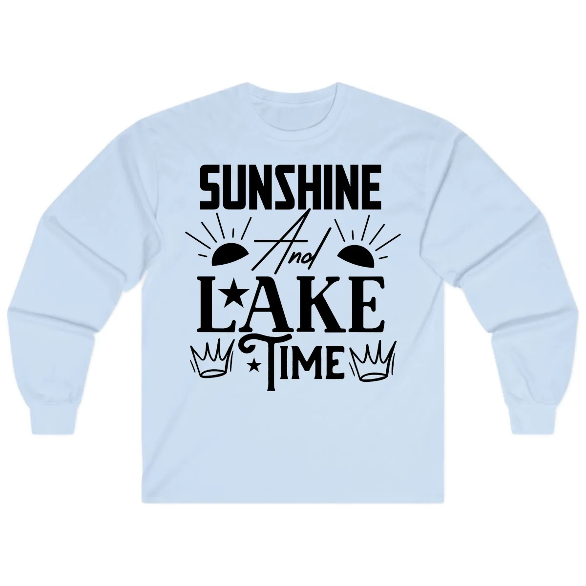 Sunshine And Lake Time Long Sleeve in Light Blue