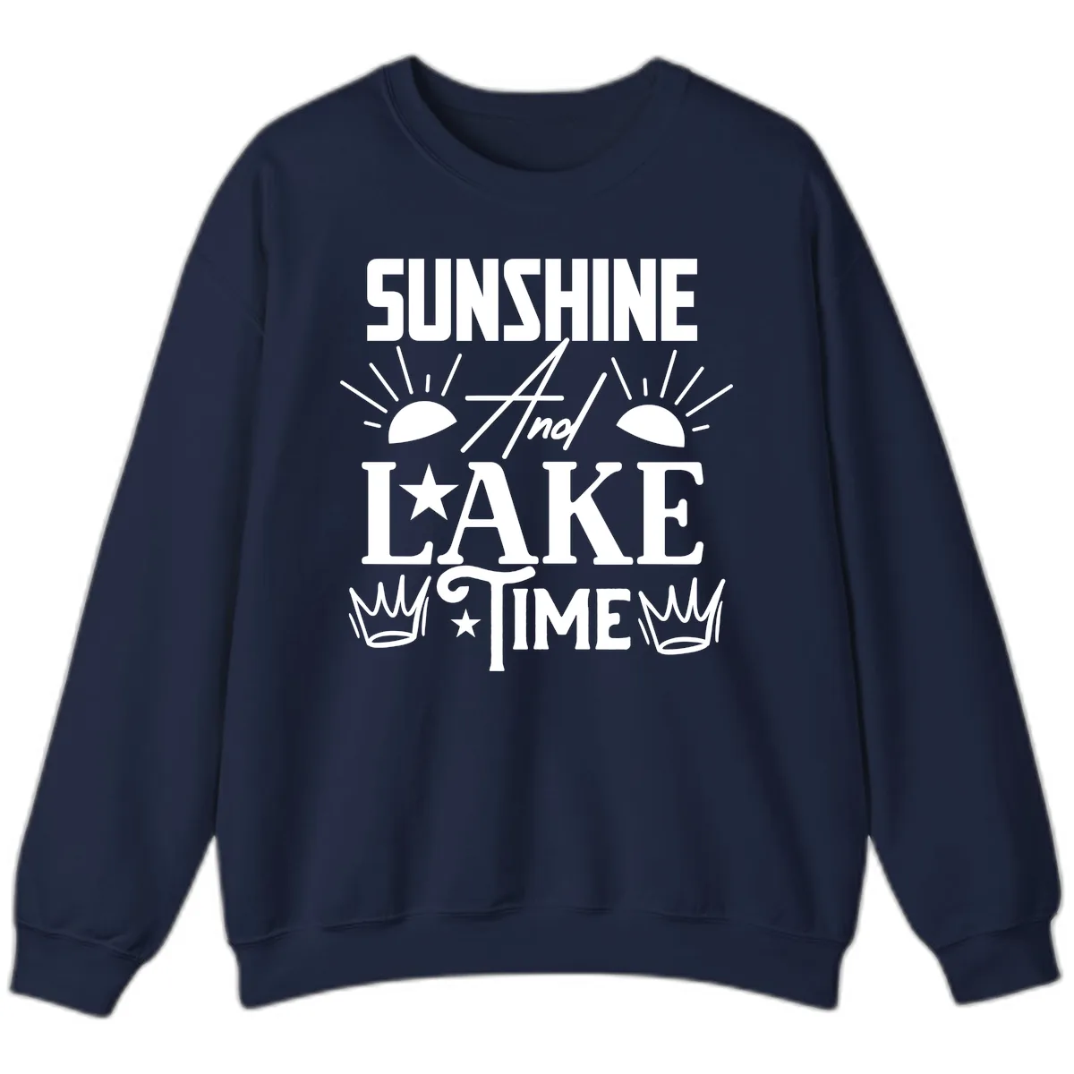 Sunshine And Lake Time Sweatshirt in Navy