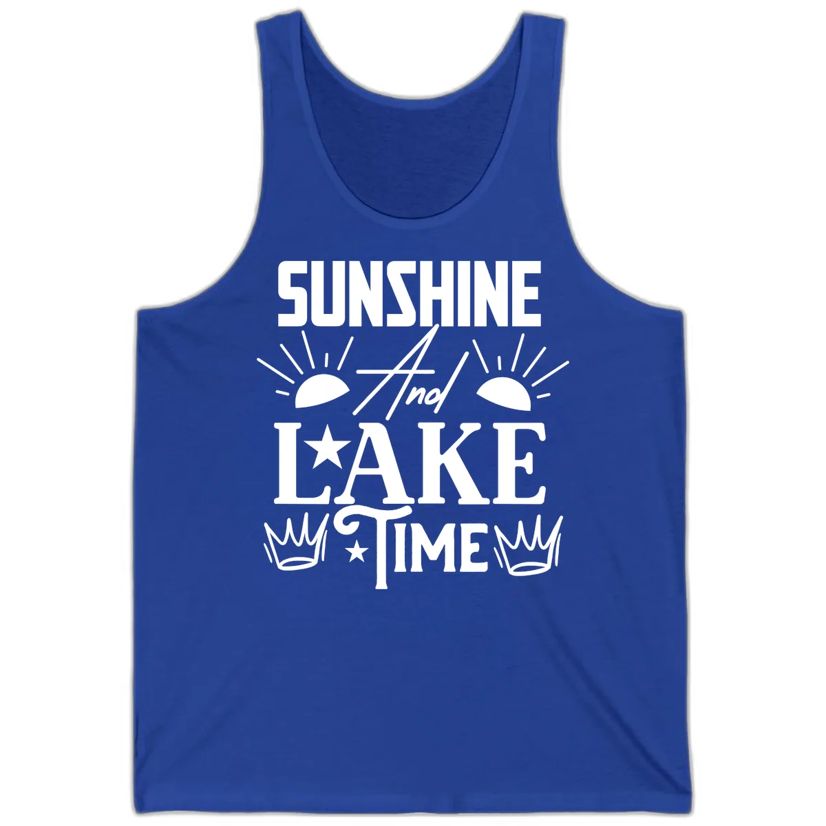 Sunshine And Lake Time Tank in True Royal