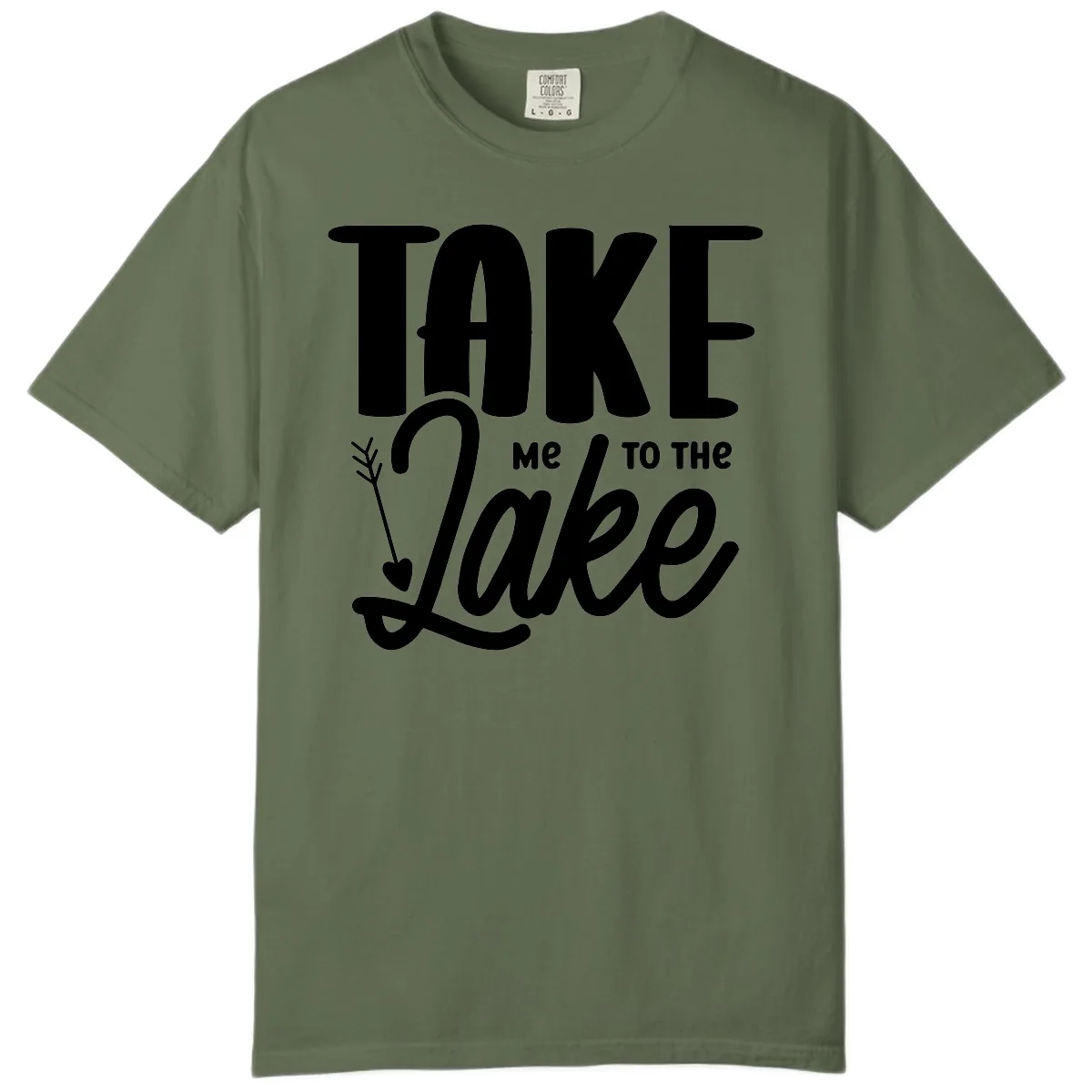 Take Me To The Lake Typography Design Comfort Color in Sage