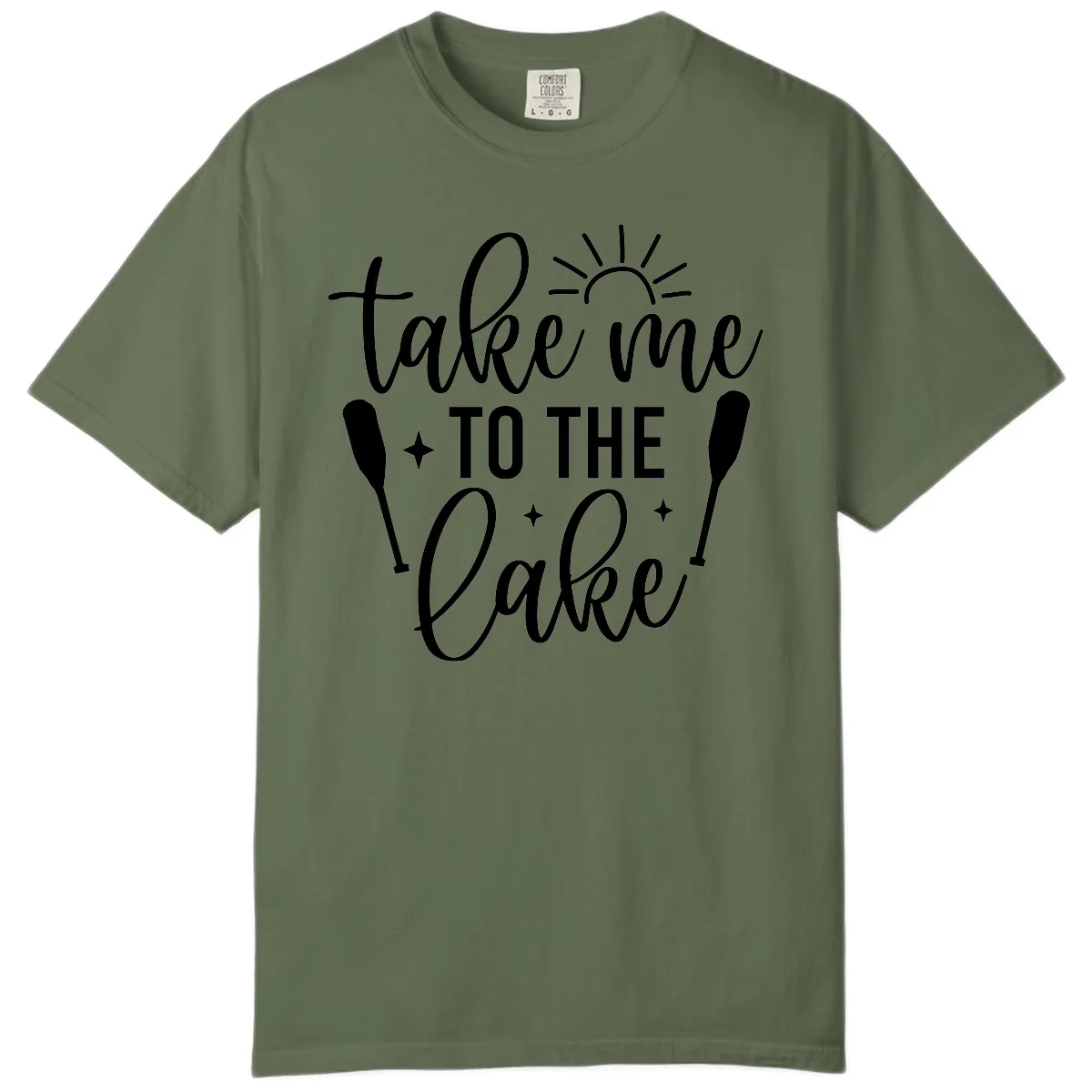 Take Me To The Lake Typography Design Comfort Color in Sage