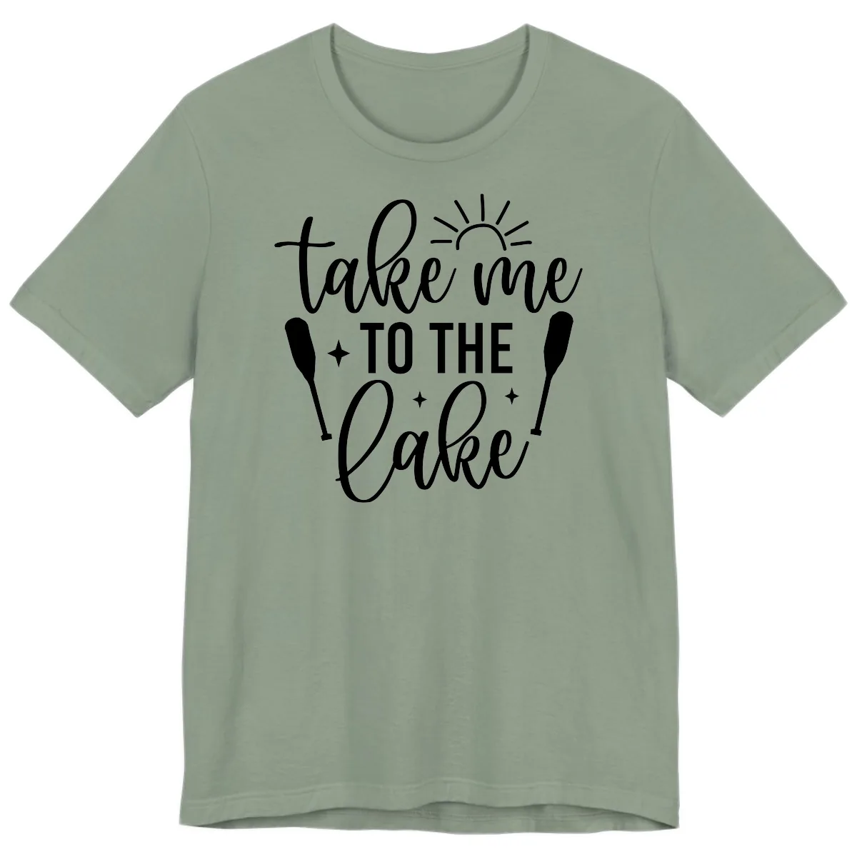 Take Me To The Lake Typography Design Premium T-Shirt in Sage