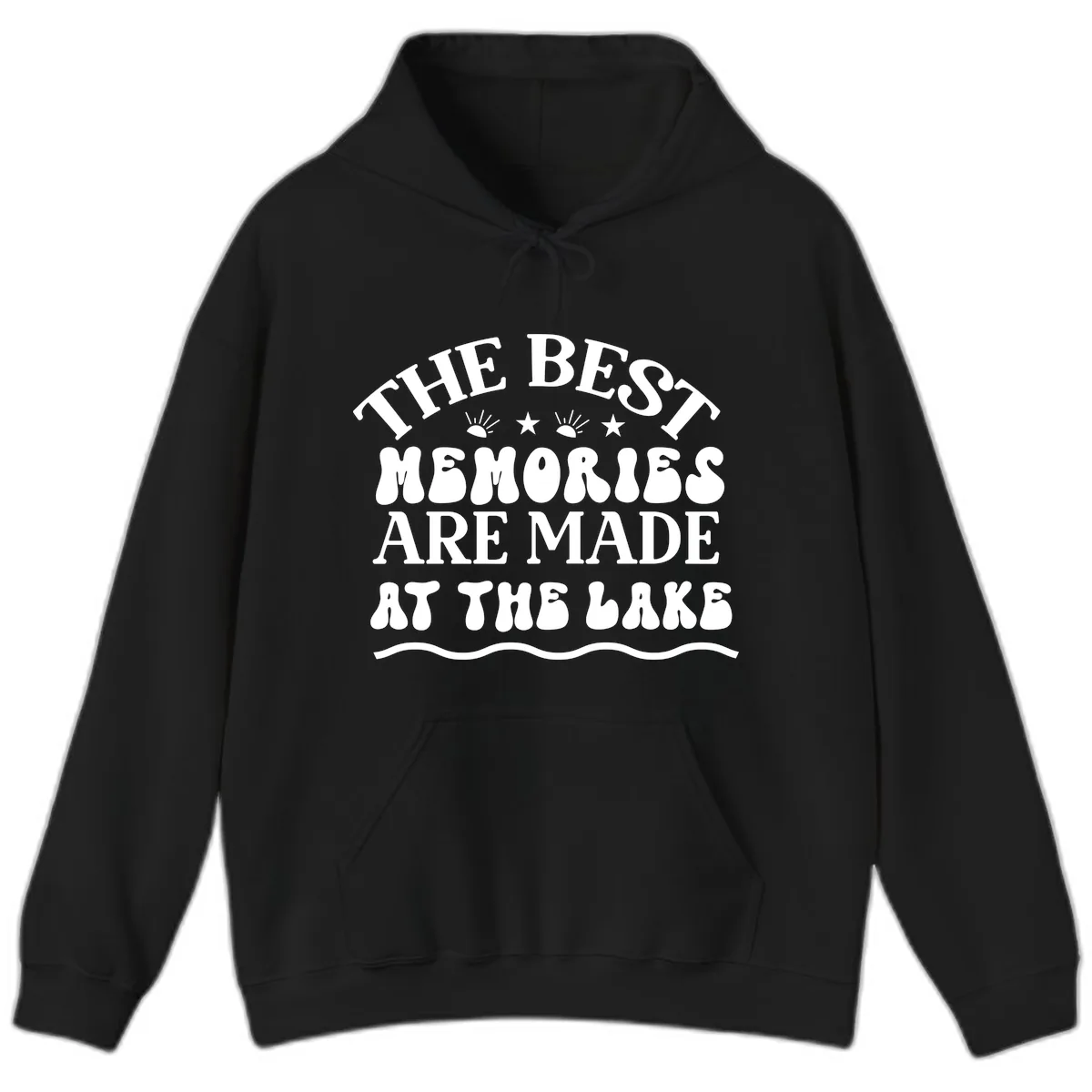 The Best Memories Are Made At The Lake Hoodie in Black