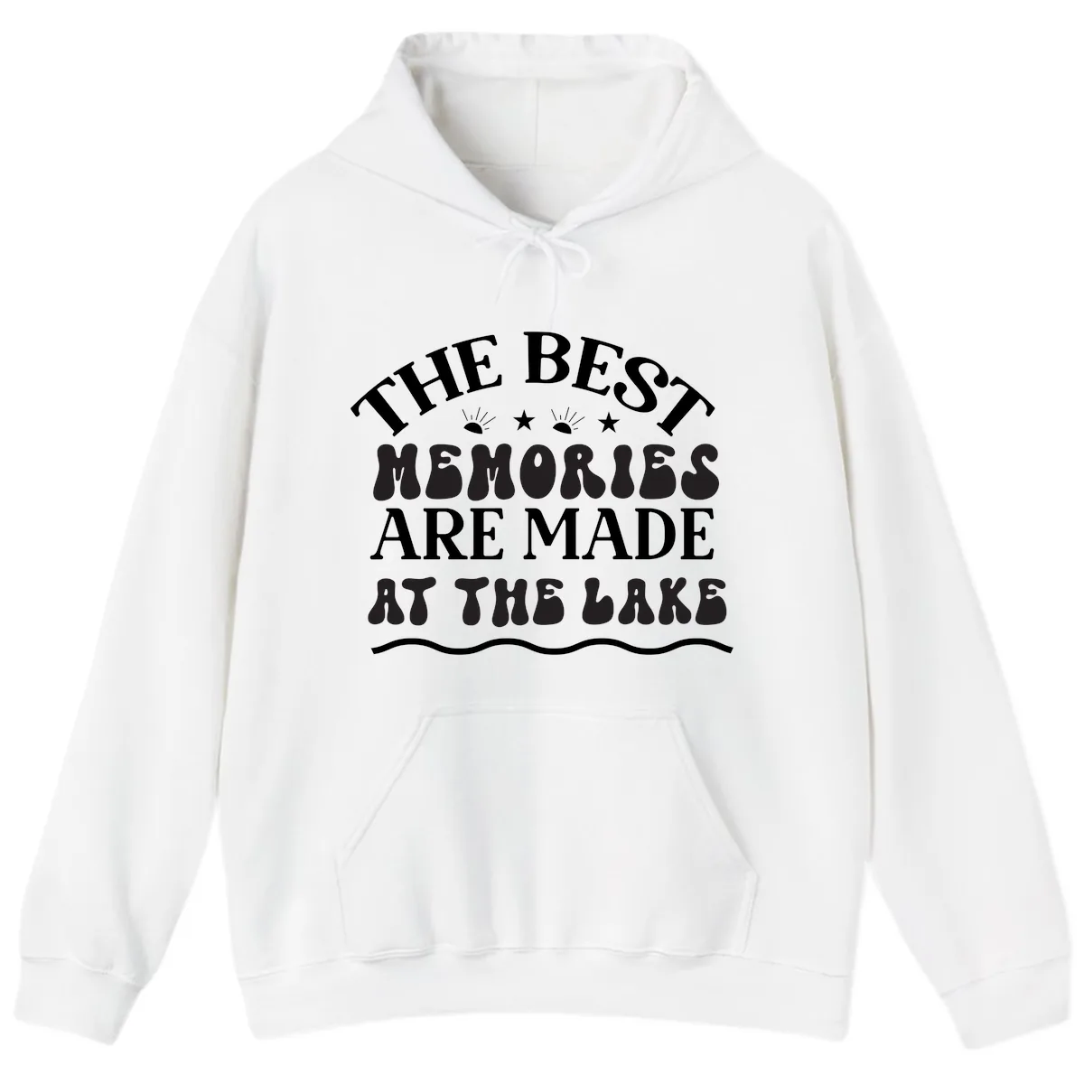 The Best Memories Are Made At The Lake Hoodie in White