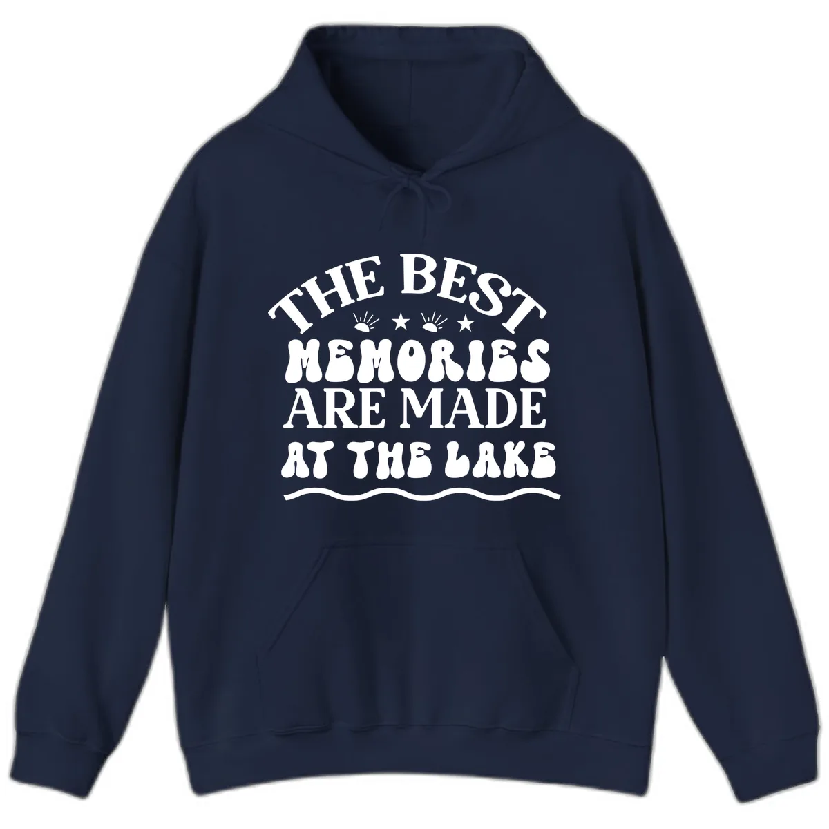 The Best Memories Are Made At The Lake Hoodie in Navy