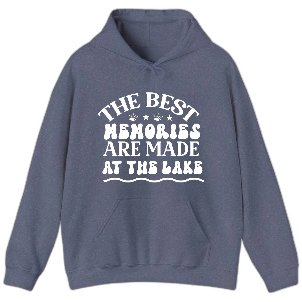 The Best Memories Are Made At The Lake Hoodie in Heather Navy