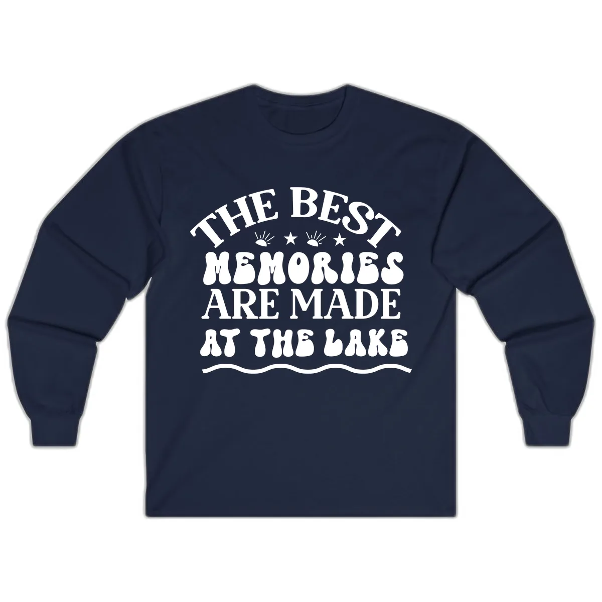 The Best Memories Are Made At The Lake Long Sleeve in Navy