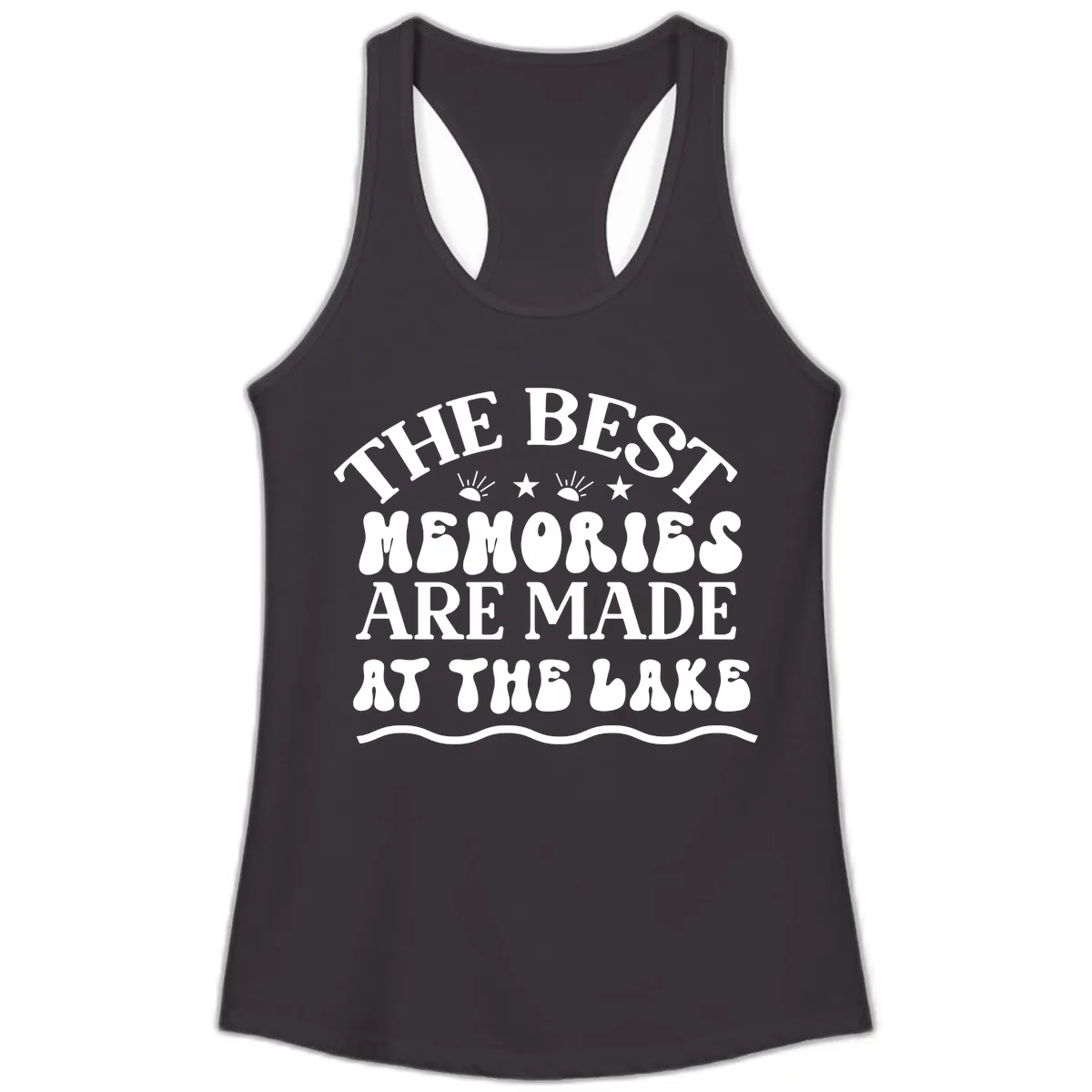 The Best Memories Are Made At The Lake Ladies Tank in Black
