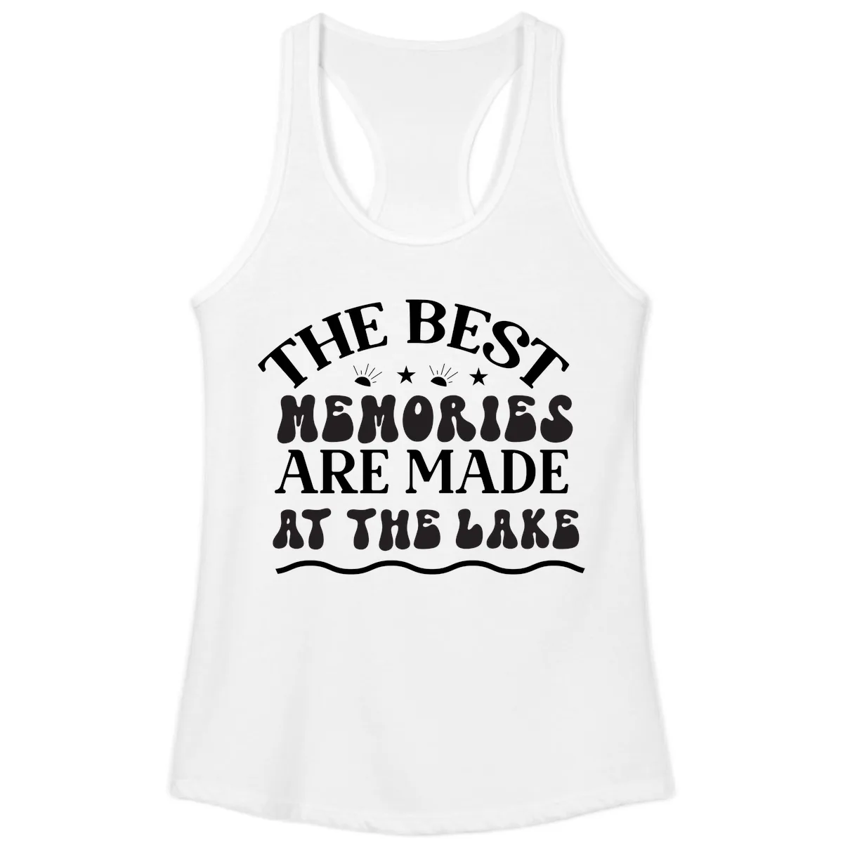 The Best Memories Are Made At The Lake Ladies Tank in White