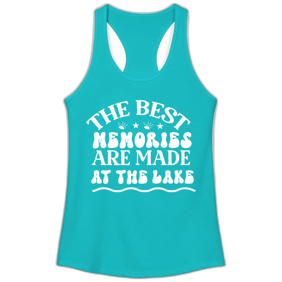 The Best Memories Are Made At The Lake Ladies Tank in Tahiti Blue