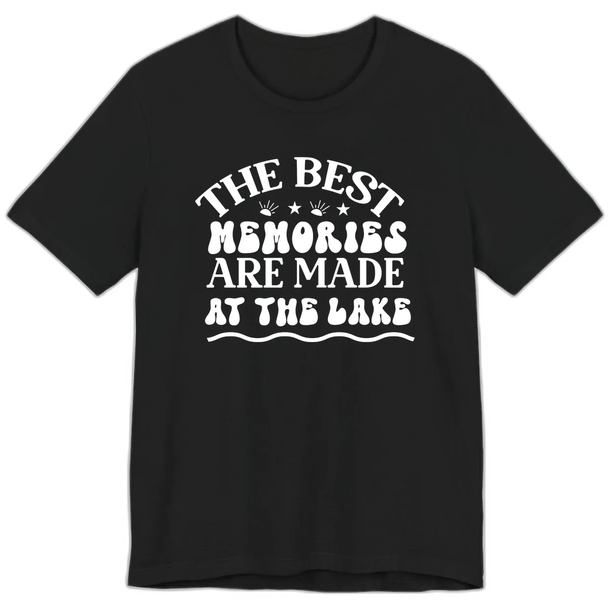 The Best Memories Are Made At The Lake Premium T-Shirt in Black