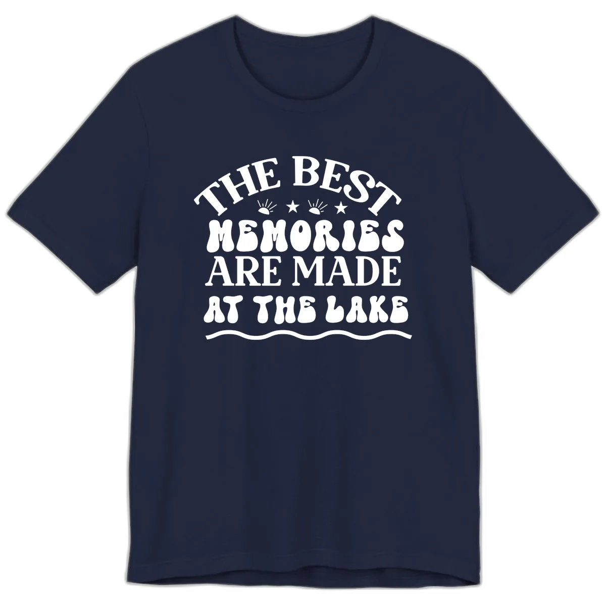The Best Memories Are Made At The Lake Premium T-Shirt in Navy