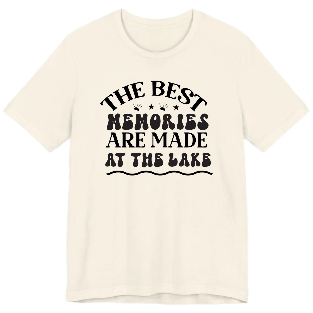 The Best Memories Are Made At The Lake Premium T-Shirt in Natural