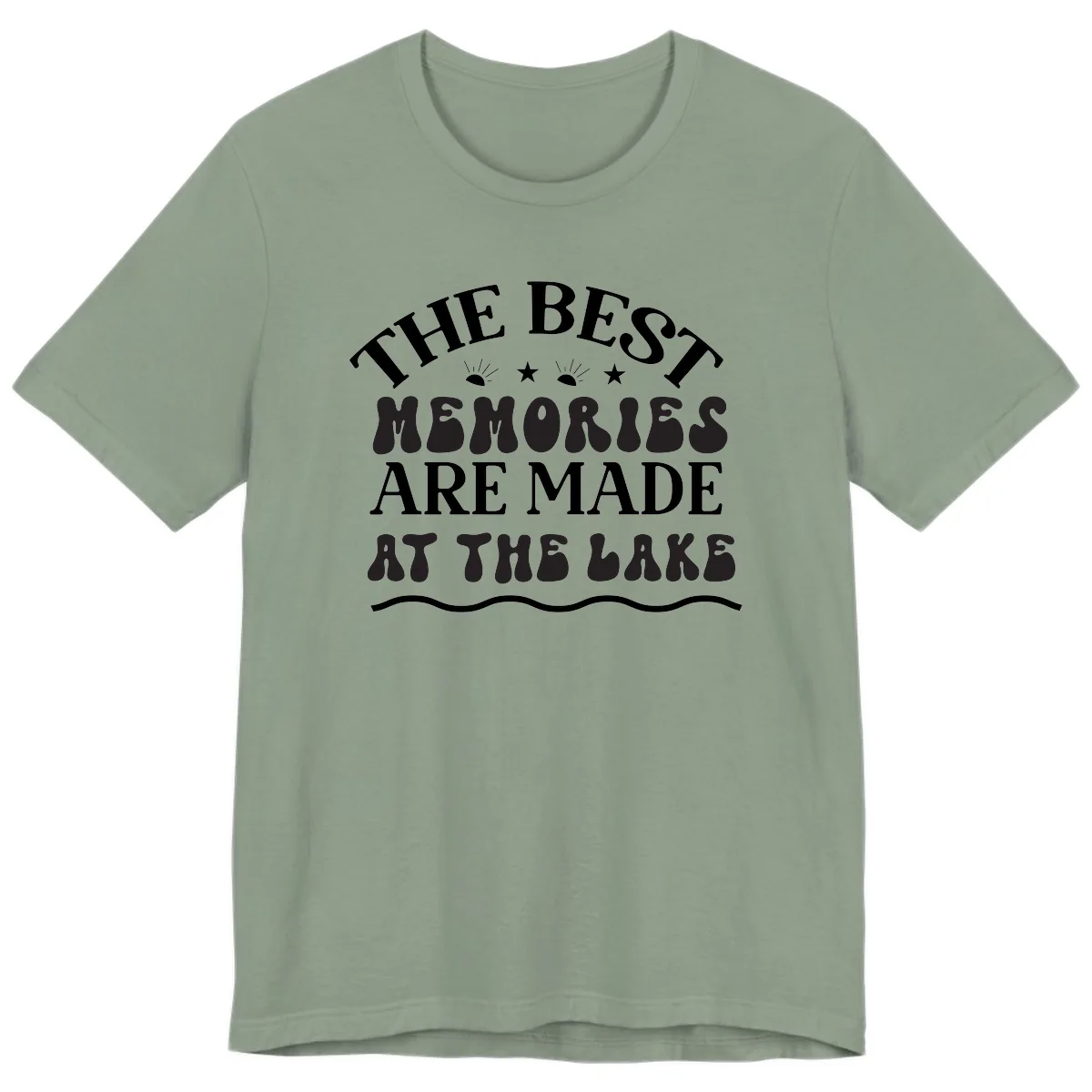 The Best Memories Are Made At The Lake Premium T-Shirt in Sage