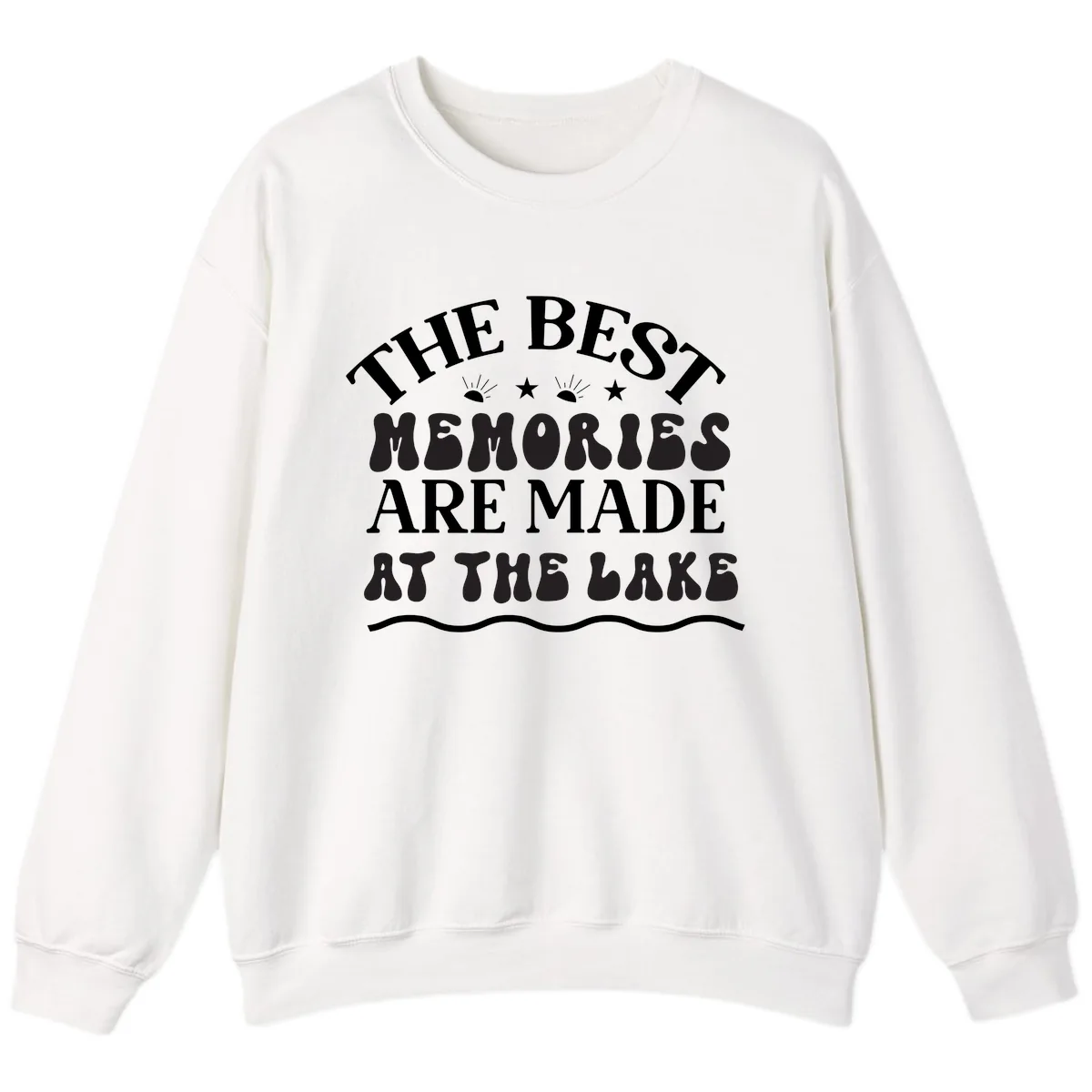 The Best Memories Are Made At The Lake Sweatshirt in White