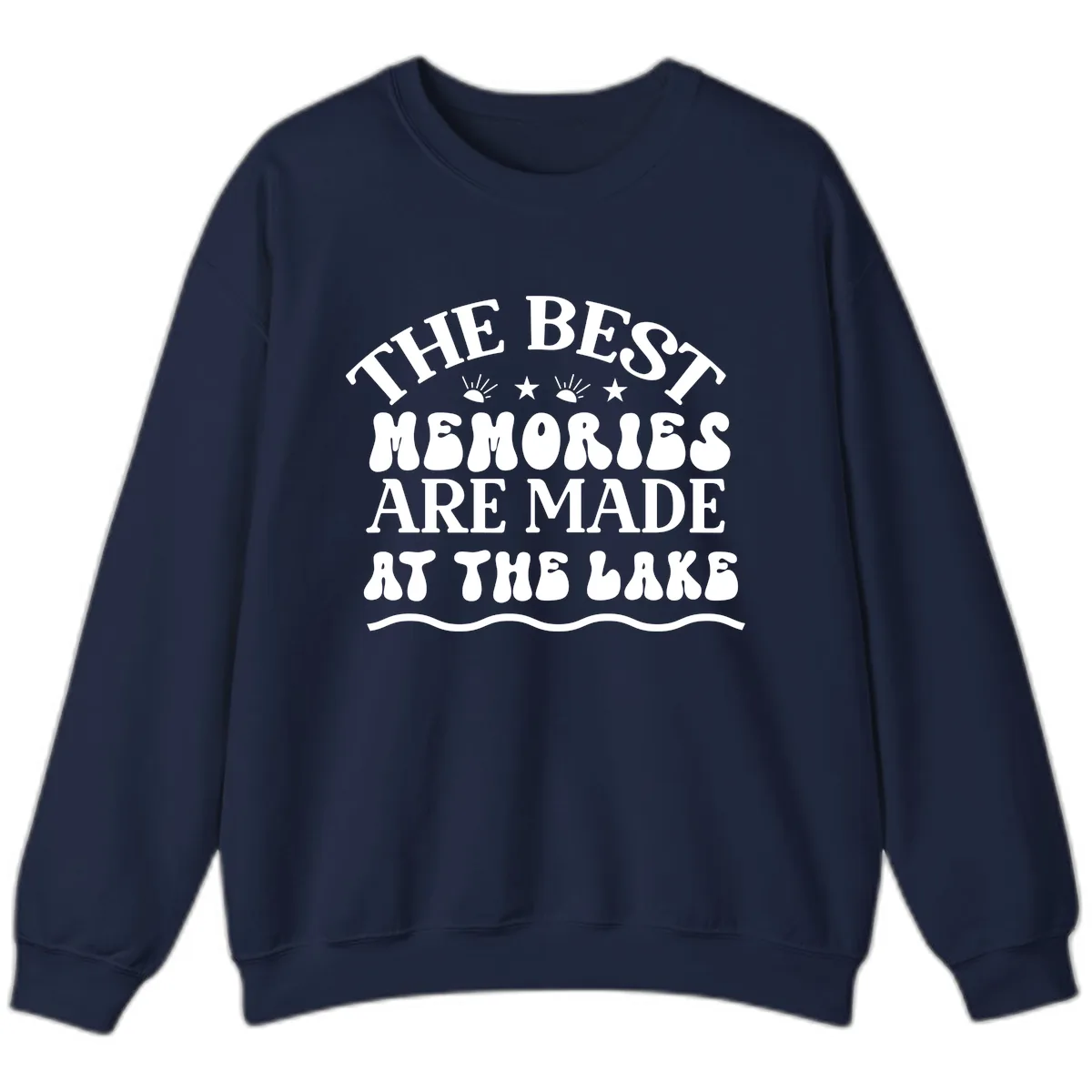 The Best Memories Are Made At The Lake Sweatshirt in Navy