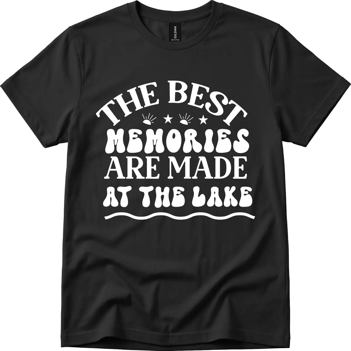 The Best Memories Are Made At The Lake T-Shirt in Black