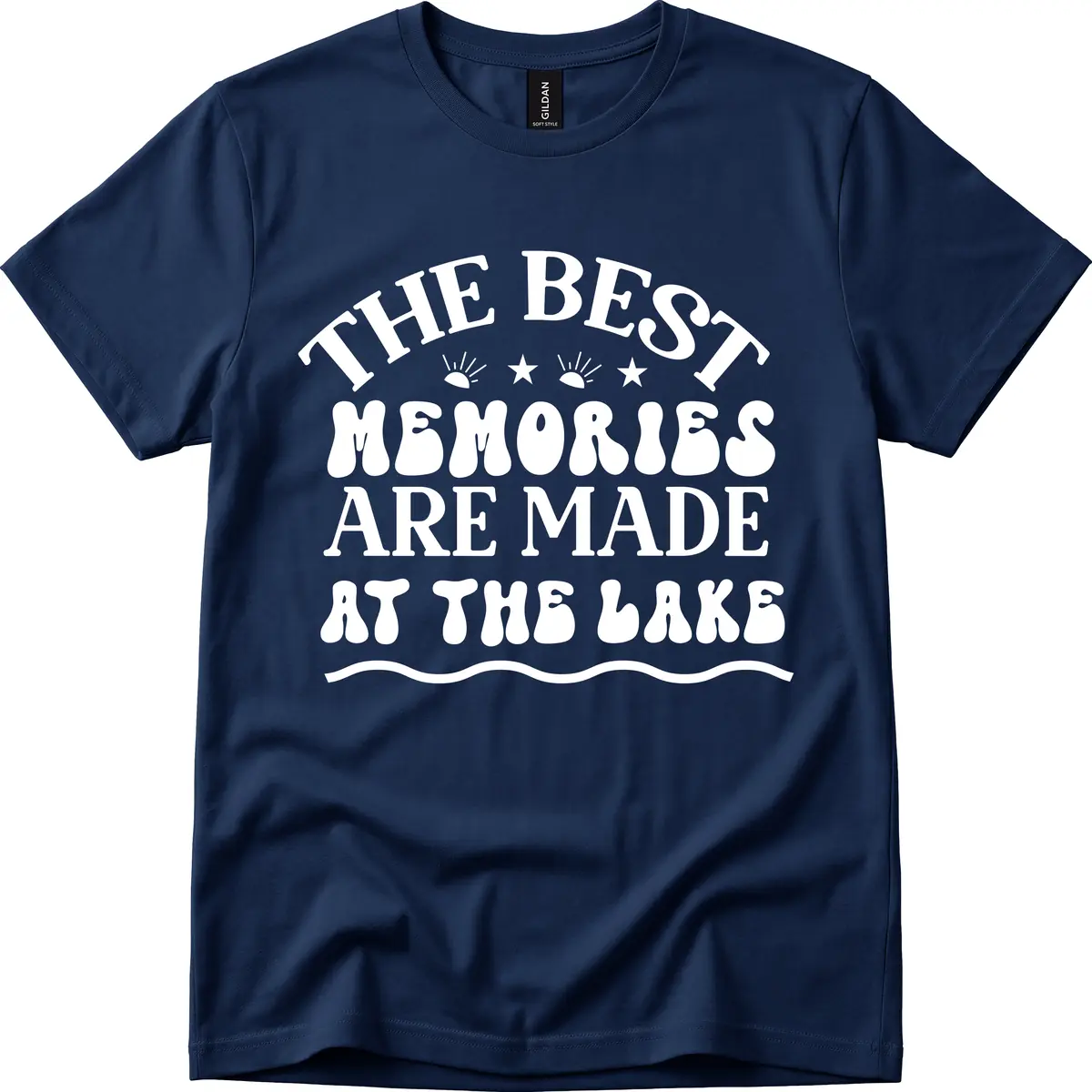 The Best Memories Are Made At The Lake T-Shirt in Navy