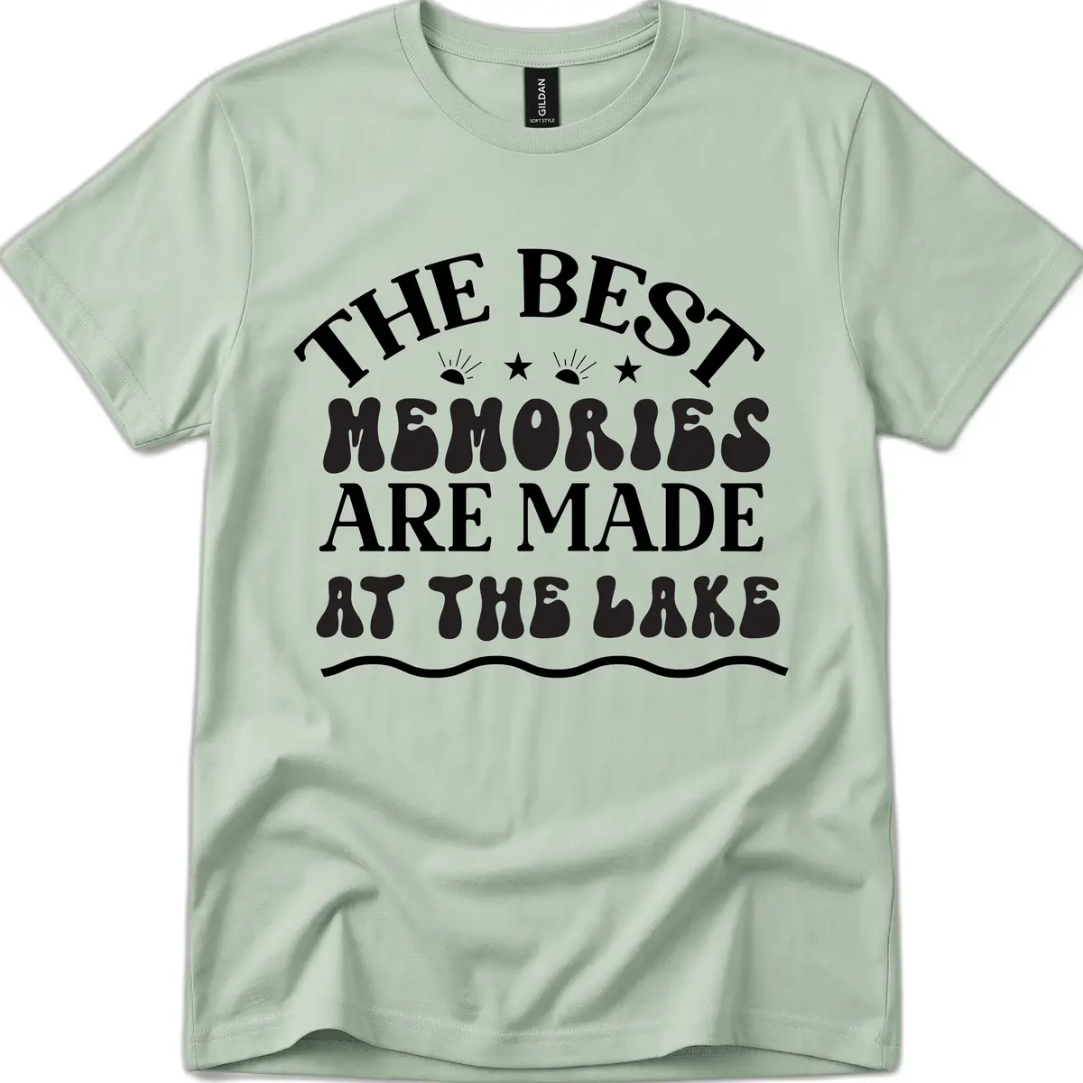 The Best Memories Are Made At The Lake T-Shirt in Sage