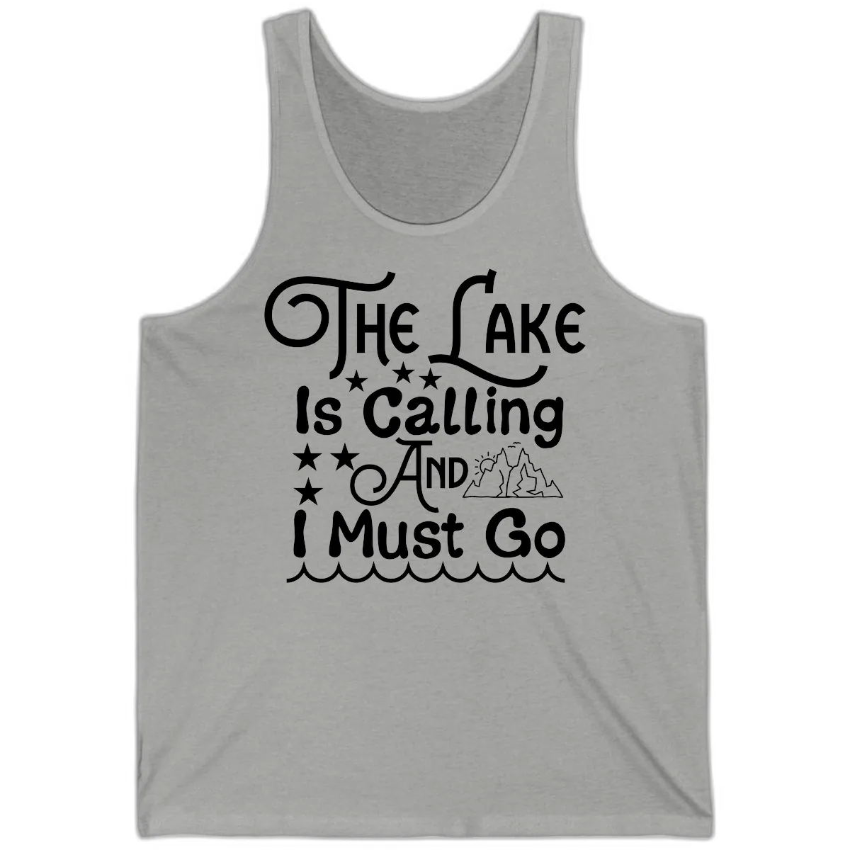The Lake Is Calling And I Must Go Tank in Athletic Heather