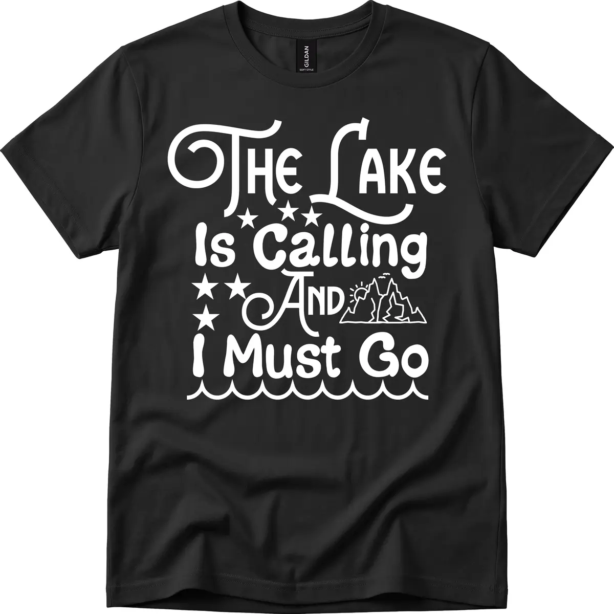 The Lake Is Calling And I Must Go T-Shirt in Black