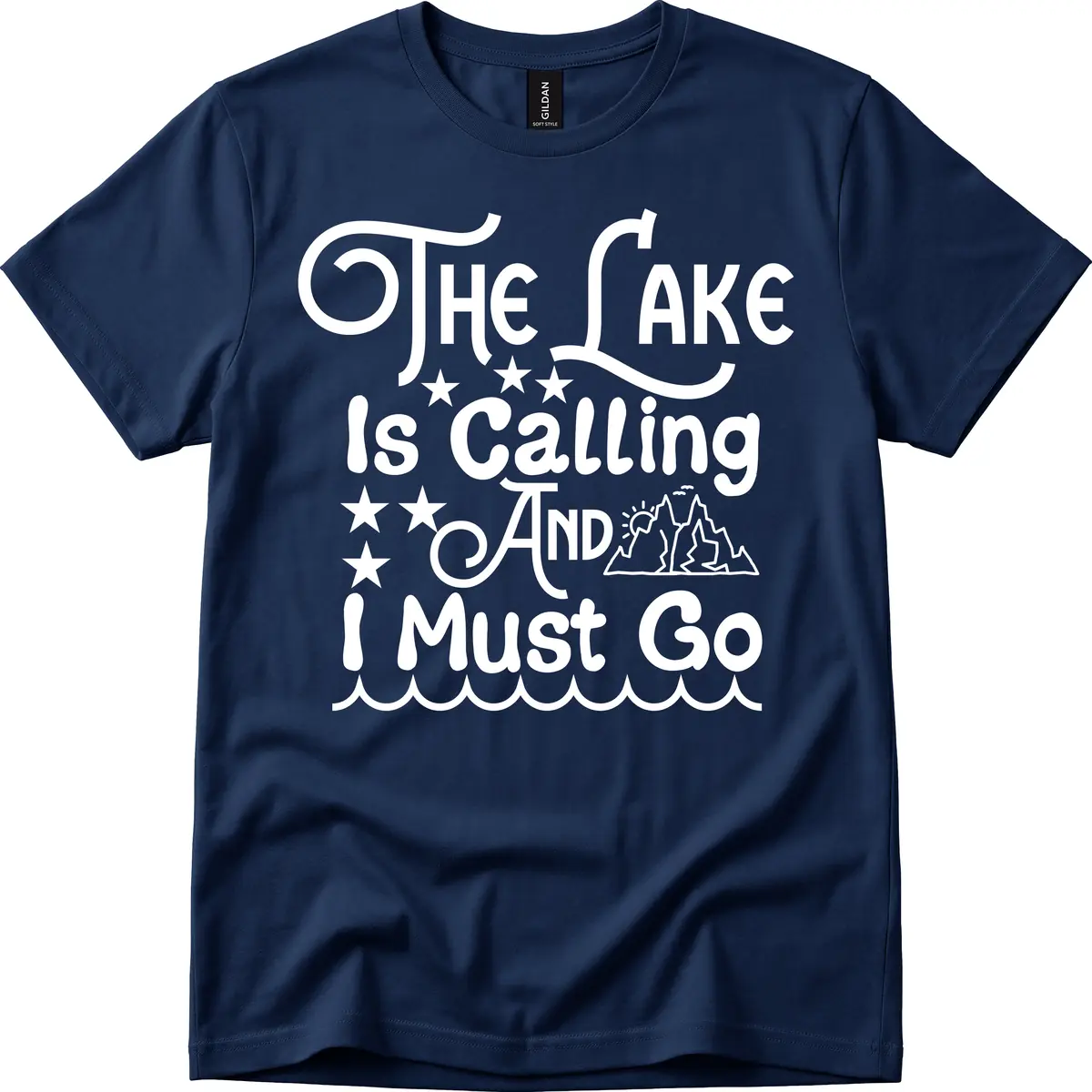 The Lake Is Calling And I Must Go T-Shirt in Navy