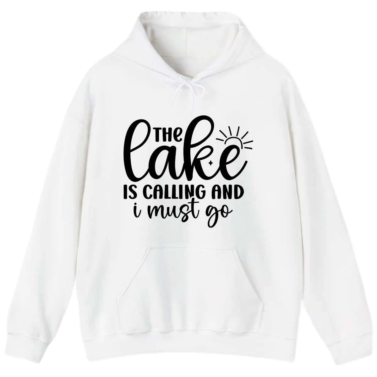 The Lake Is Calling And I Must Go Hoodie in White