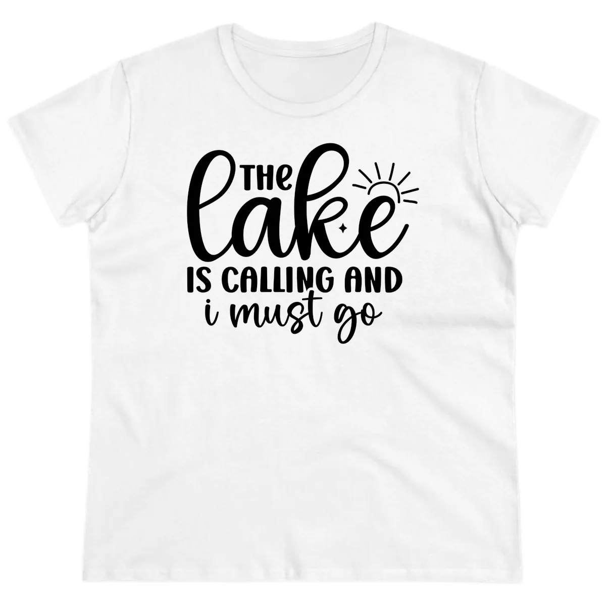 The Lake Is Calling And I Must Go Ladies Tee in White