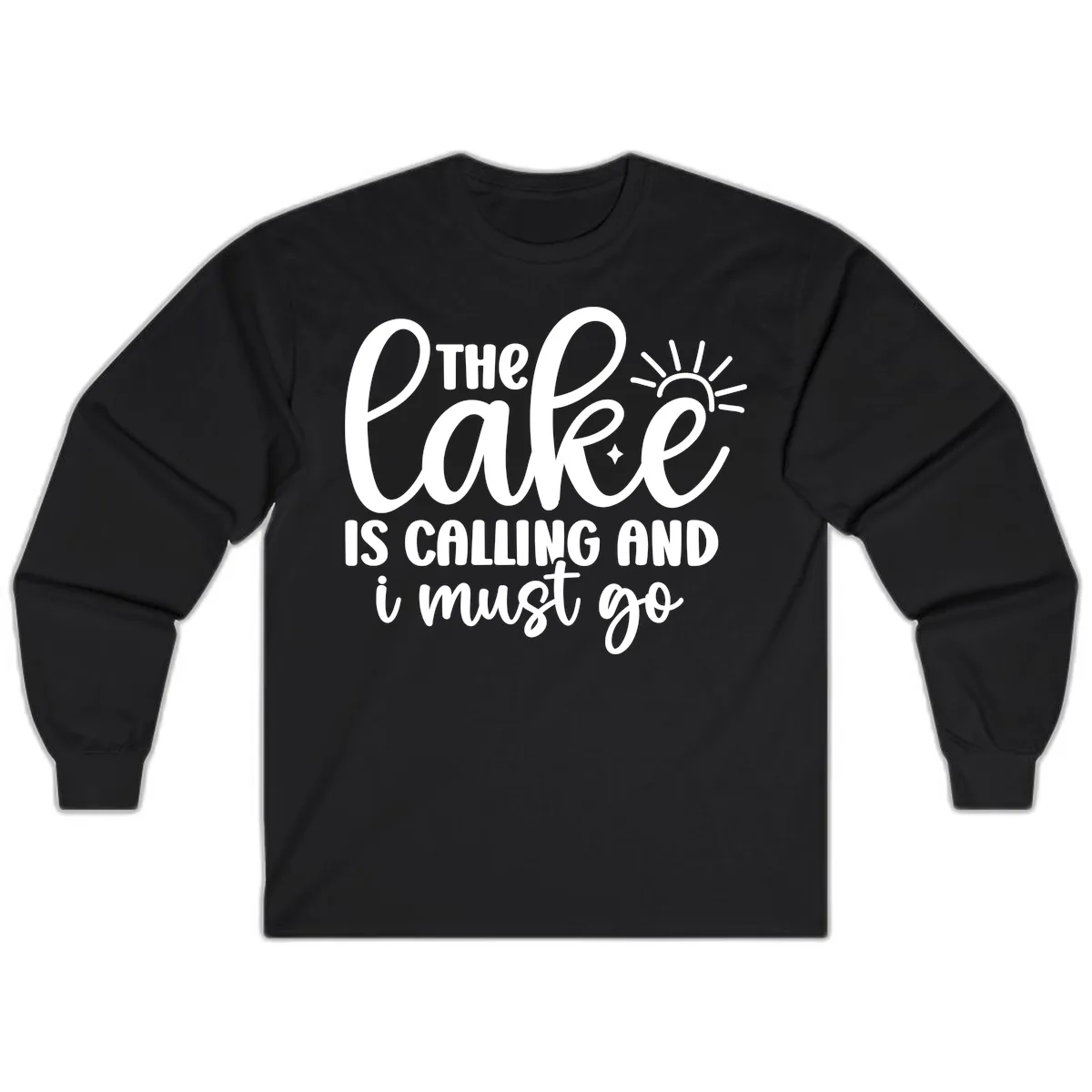 The Lake Is Calling And I Must Go Long Sleeve in Black