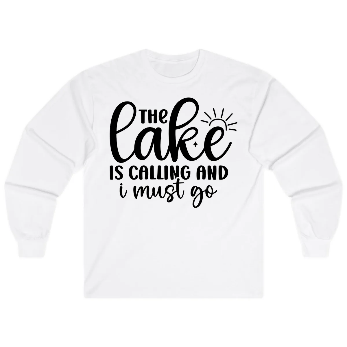 The Lake Is Calling And I Must Go Long Sleeve in White