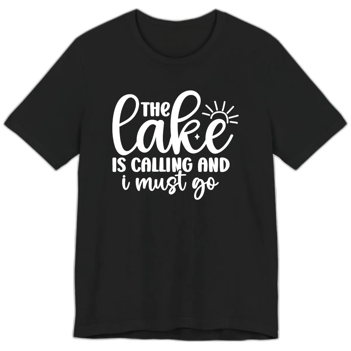 The Lake Is Calling And I Must Go Premium T-Shirt in Black