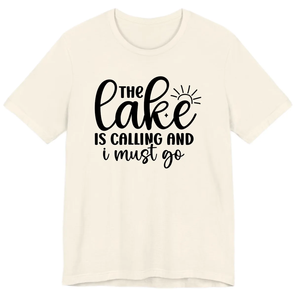 The Lake Is Calling And I Must Go Premium T-Shirt in Natural