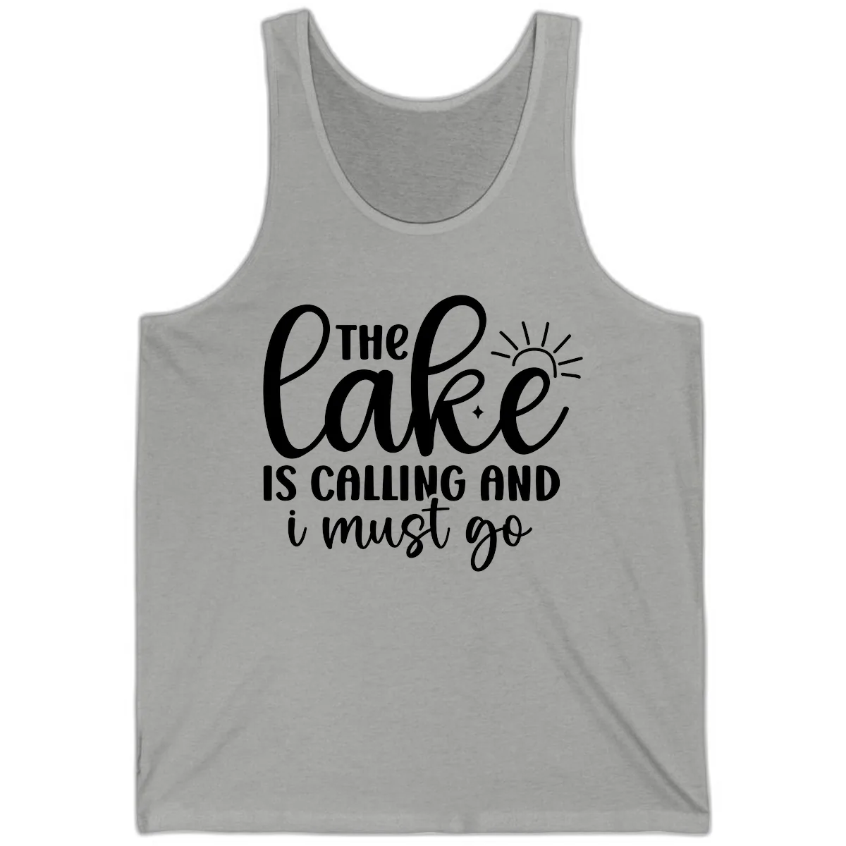 The Lake Is Calling And I Must Go Tank in Athletic Heather