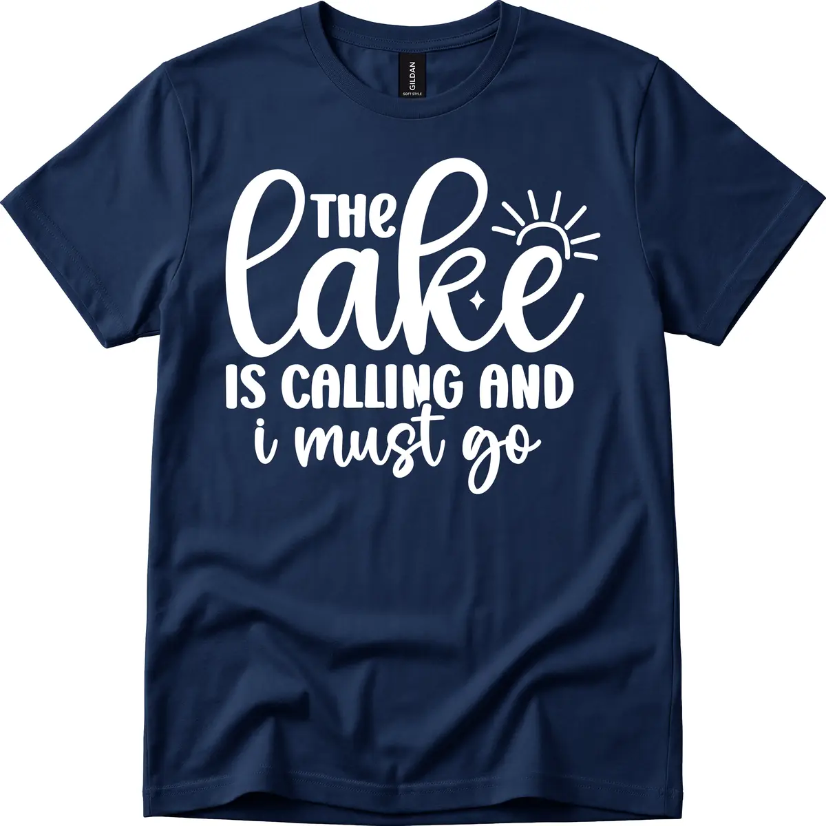 The Lake Is Calling And I Must Go T-Shirt in Navy
