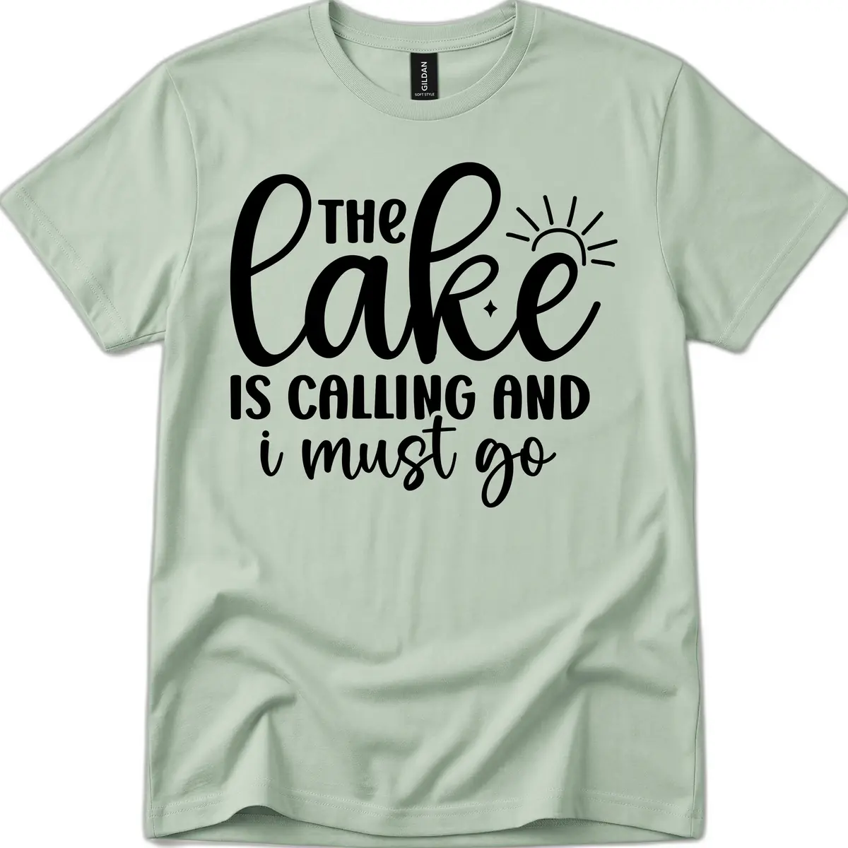 The Lake Is Calling And I Must Go T-Shirt in Sage